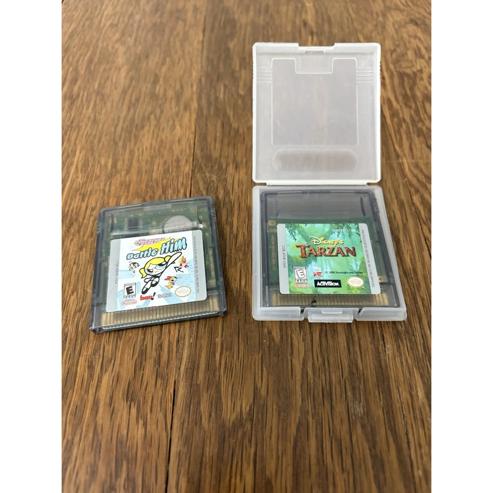 The Power Puff Girls And Tarzan Games For Game Boy Color System NOT TESTED